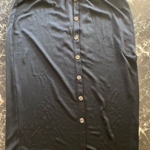 BRAND NEW - Black Button Down Skirt- plus size